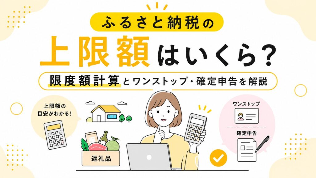 ふるさと納税の上限額はいくら？限度額計算とワンストップ・確定申告を解説